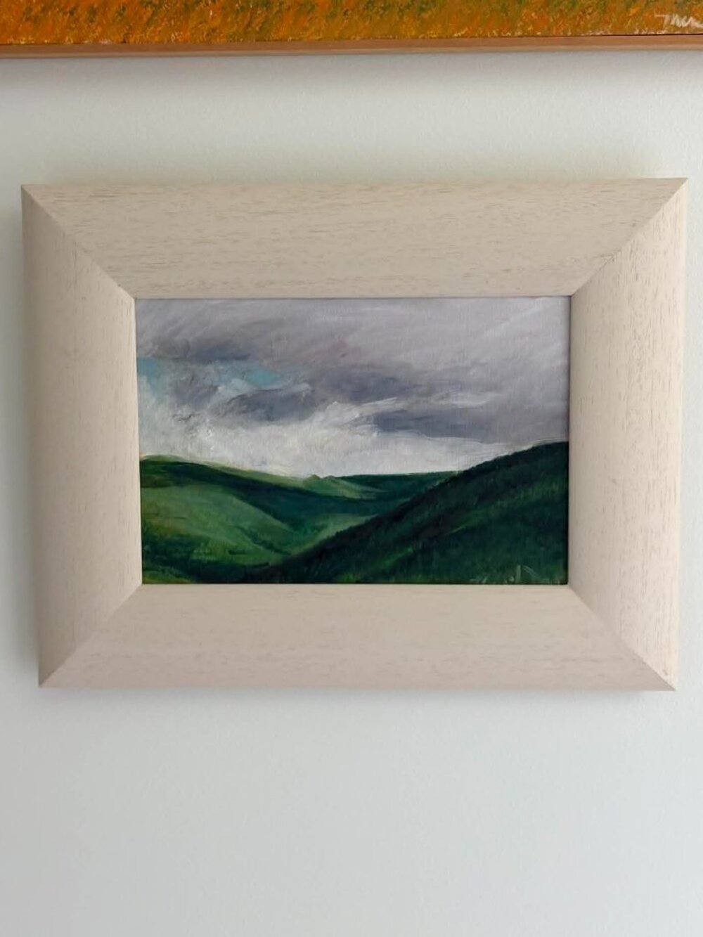 View of Cantal Mountains II – Original Oil Painting (Framed)